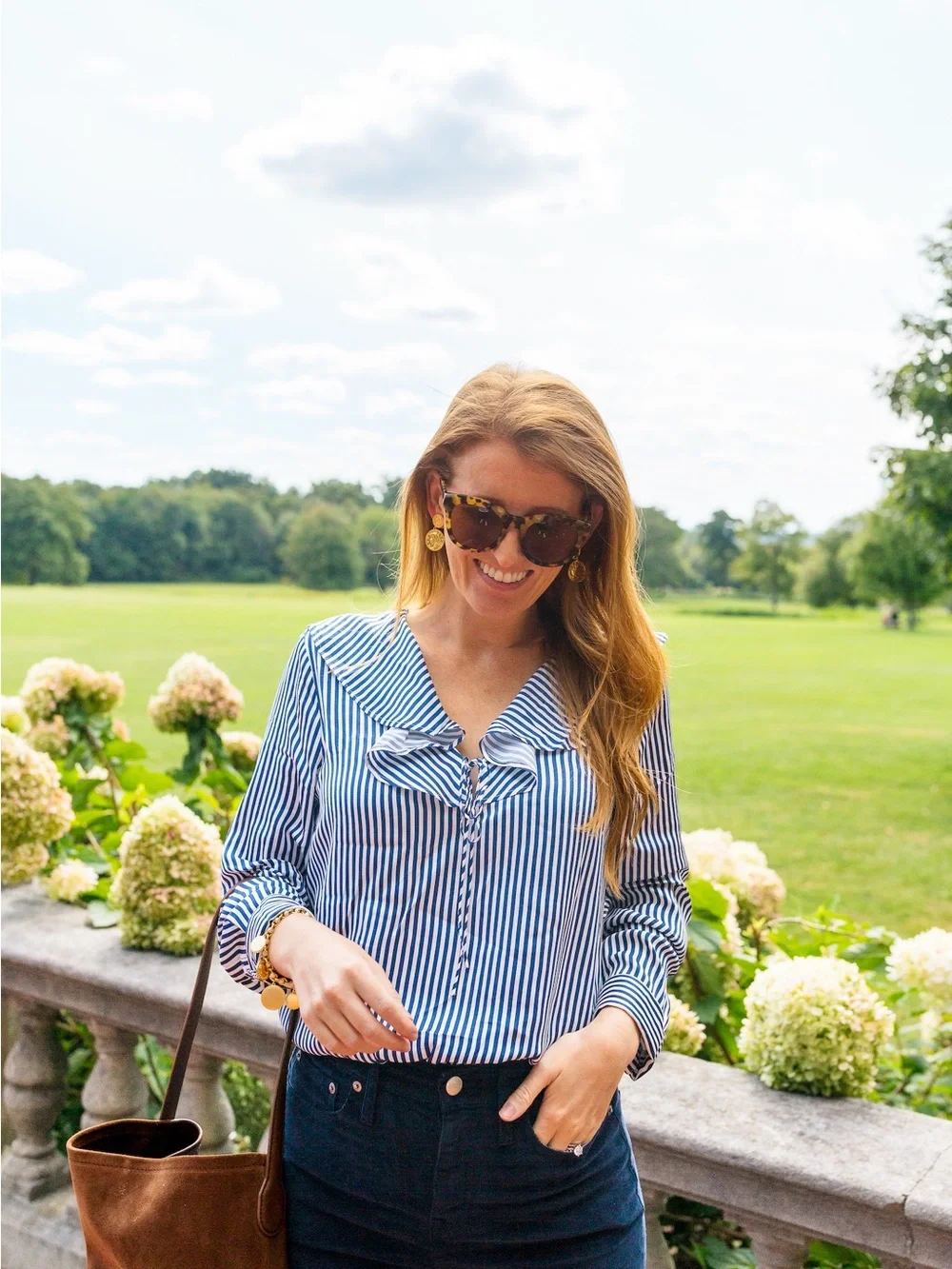 J.Crew Goldie Top in Striped Satin